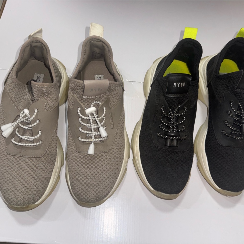 Steve Madden Black and Tan Women's Sneakers